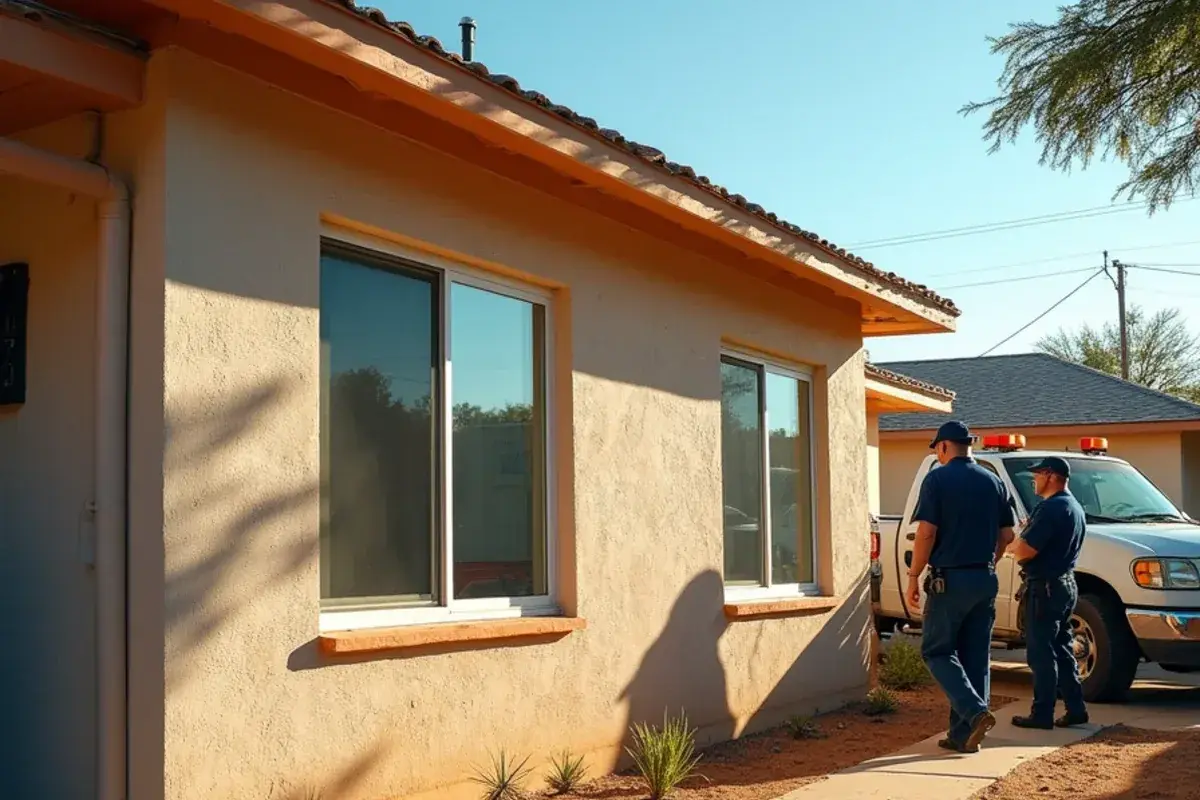 West-facing windows on a block home taking direct afternoon sun, a major factor in AC load