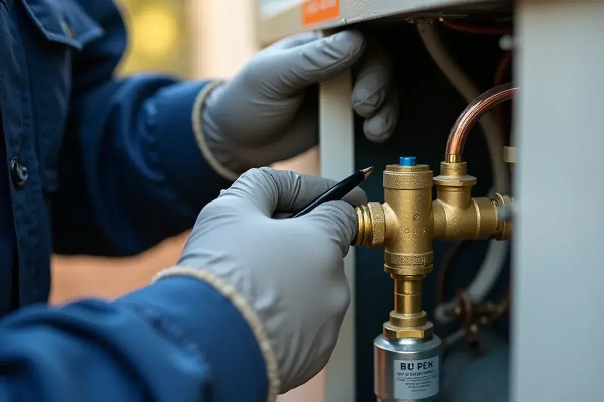 Reversing valve and copper refrigerant lines inside a heat pump outdoor unit