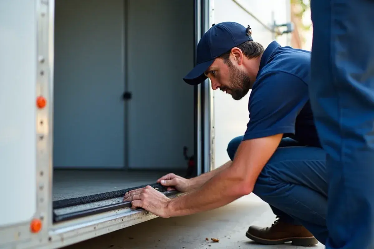Replacing a torn door gasket on a walk-in cooler in Starr County